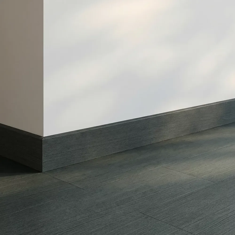 GoodHome Plinthe MDF 220 x 8 cm Décor 115 noir effet chêne (vendue à la pièce)- Plinthe Pour Parquet Et Stratifié