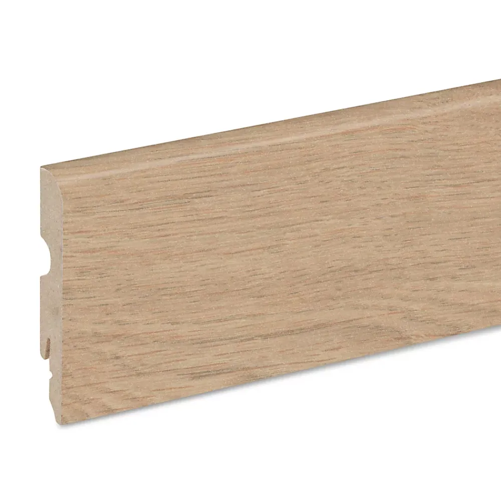 GoodHome Plinthe MDF 220 x 8 cm décor 130 chêne (vendue à la pièce)- Plinthe Pour Parquet Et Stratifié