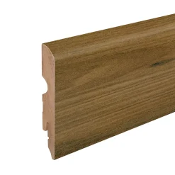 GoodHome Plinthe Pour Parquet Et Stratifié<Plinthe MDF arrondie, effet chêne brun , décor 4, H.8 cm x L. 220 cm x ép.13 mm ( vendue à la pièce)