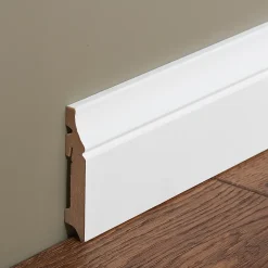 GoodHome Plinthe MDF Blanc 220 x 10 cm Décor 10 (vendue à la pièce)- Plinthe Pour Parquet Et Stratifié