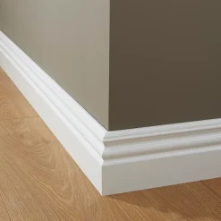 GoodHome Plinthe Pour Parquet Et Stratifié<Plinthe MDF Blanc 220 x 12 cm Décor 10 (vendue à la pièce)