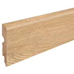 GoodHome Plinthe Bois|Plinthe Bois<Plinthe MDF, effet chêne blond , décor 130, H.8 cm x l. 220cm x ép.13 mm, résistant à l'eau (vendue à la pièce)
