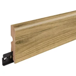 GoodHome Plinthe Bois|Plinthe Bois<Plinthe MDF, effet chêne clair , décor 390, H.8 cm x L.220 cm, résistant à l'eau (vendue à la pièce)