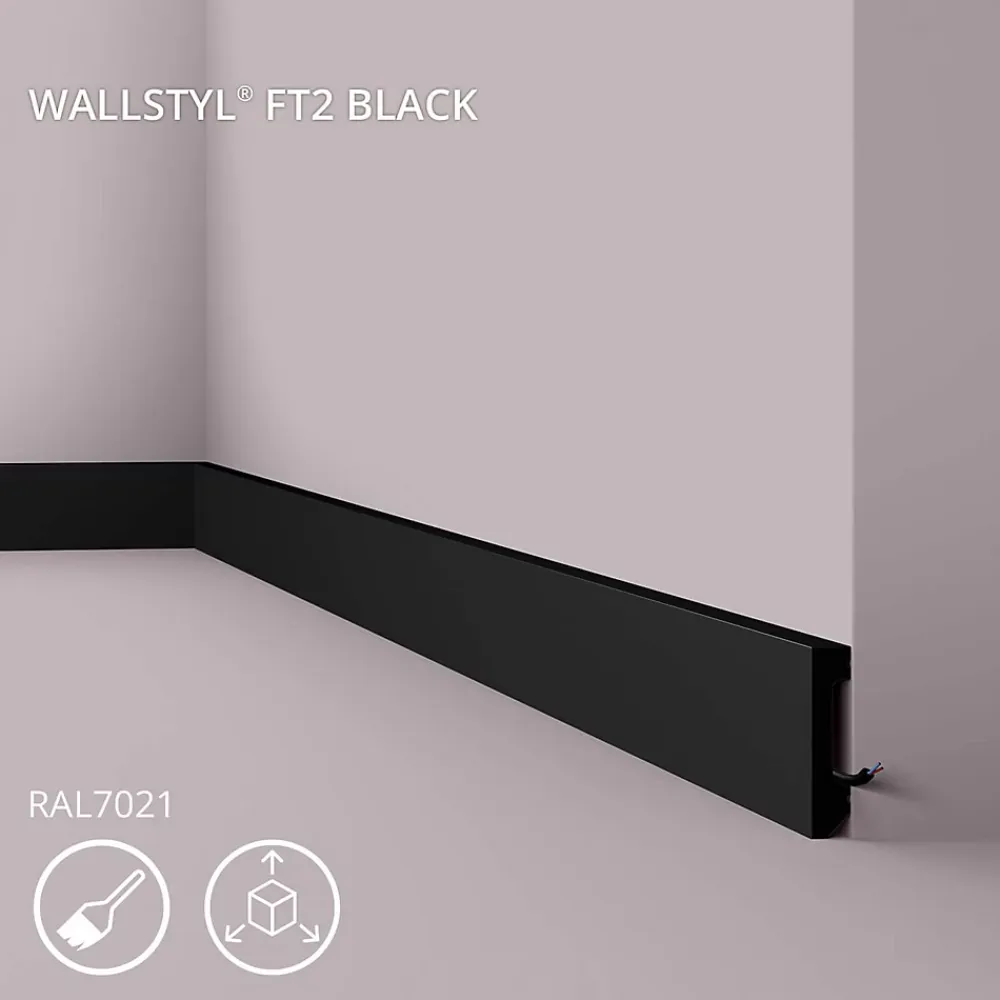 Noel & Marquet Moulure<Plinthe NMC WALLSTYL FT2 BLACK Moulure décorative Cimaise Moulure frise