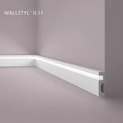 Noel & Marquet Plinthe NMC WALLSTYL IL11 Moulure décorative Corniche de plafond Éclairage indirect- Plinthe Pour Parquet Et Stratifié