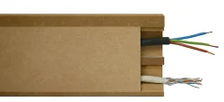Plinthe passe-câble à couvercle arêtes vives MDF 244 x 11 cm, ép.18 mm- Plinthe Bois|Plinthe Bois