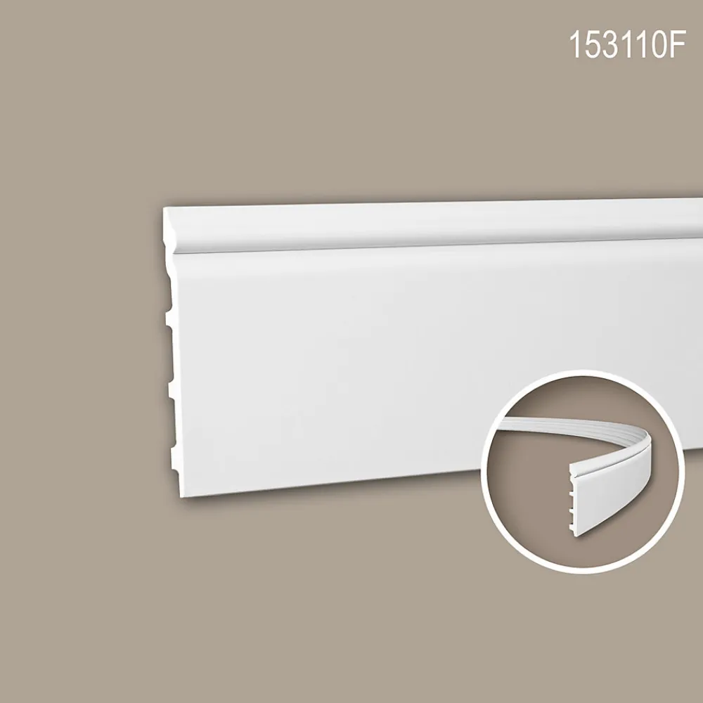 Profhome Plinthe 153110F Moulure décorative flexible- Plinthe Pour Parquet Et Stratifié