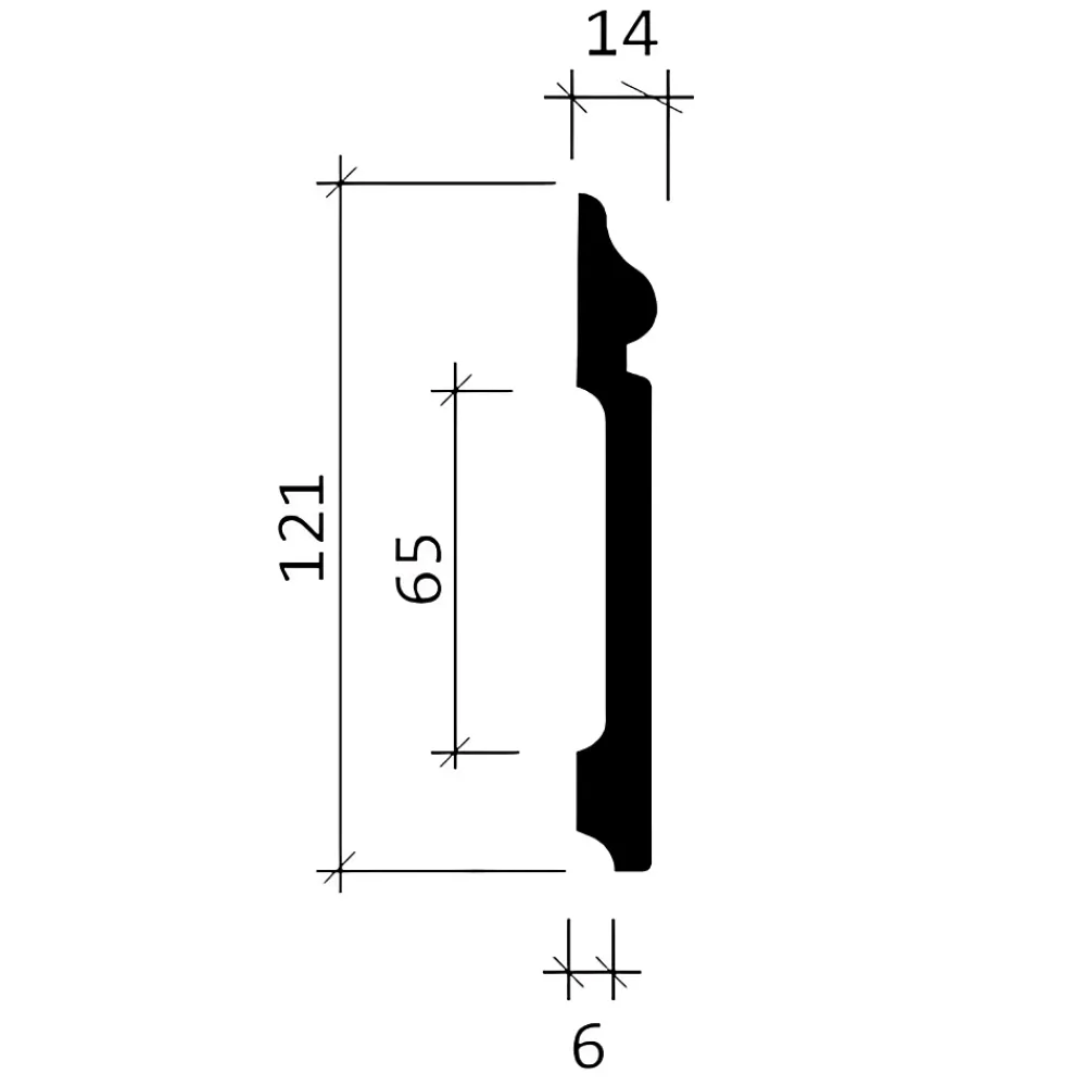 Profhome Plinthe 153108F Moulure décorative flexible- Plinthe Pour Parquet Et Stratifié