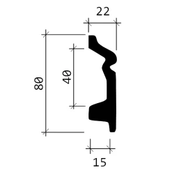 Profhome Plinthe 153107F Moulure décorative flexible- Plinthe Pour Parquet Et Stratifié