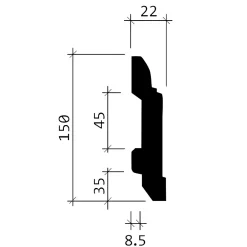 Profhome Plinthe Pour Parquet Et Stratifié<Plinthe 153102F Moulure décorative flexible