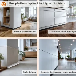 Quest Plinthe Pour Sol En Vinyle Et Pvc<Plinthe PVC rigide 50x20 mm, Plinthe murale autocollante, decorative, 200 cm, marron