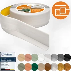 Quest Plinthe Pour Sol En Vinyle Et Pvc<Plinthe Souple Auto-Adhésive en PVC 50x20mm, 5m, Bande Flexible, Facile à Installer, sur Toutes les Surfaces, bouleau