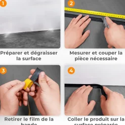 Quest Plinthe Souple Auto-Adhésive en PVC 50x20mm, 25m, Bande Flexible, Facile à Installer, sur Toutes les Surfaces, chêne rustique- Plinthe Pour Sol En Vinyle Et Pvc