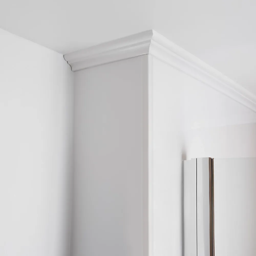 Quest Plinthe Souple Auto-Adhésive en PVC 18x18mm, 5m, Bande Élastique pour Finitions et Étanchéité des Jonctions, blanc- Plinthe Pour Sol En Vinyle Et Pvc