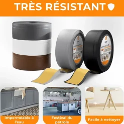 Quest Plinthe Souple Auto-Adhésive en PVC 32x23mm, 5m, Bande Flexible, Facile à Installer, sur Toutes les Surfaces, gris- Plinthe Pour Sol En Vinyle Et Pvc