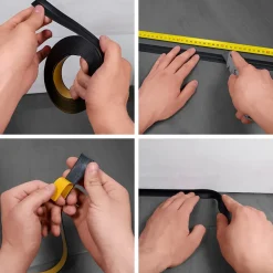 Quest Plinthe Pour Sol En Vinyle Et Pvc<Plinthe Souple Auto-Adhésive en PVC 25x15mm, 10m, Bande Élastique pour Finitions et Étanchéité des Jonctions, gris