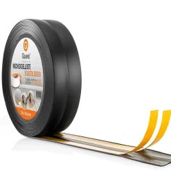 Quest Plinthe Souple Auto-Adhésive en PVC 25x15mm, 5m, Bande Élastique pour Finitions et Étanchéité des Jonctions, noir- Plinthe Pour Sol En Vinyle Et Pvc