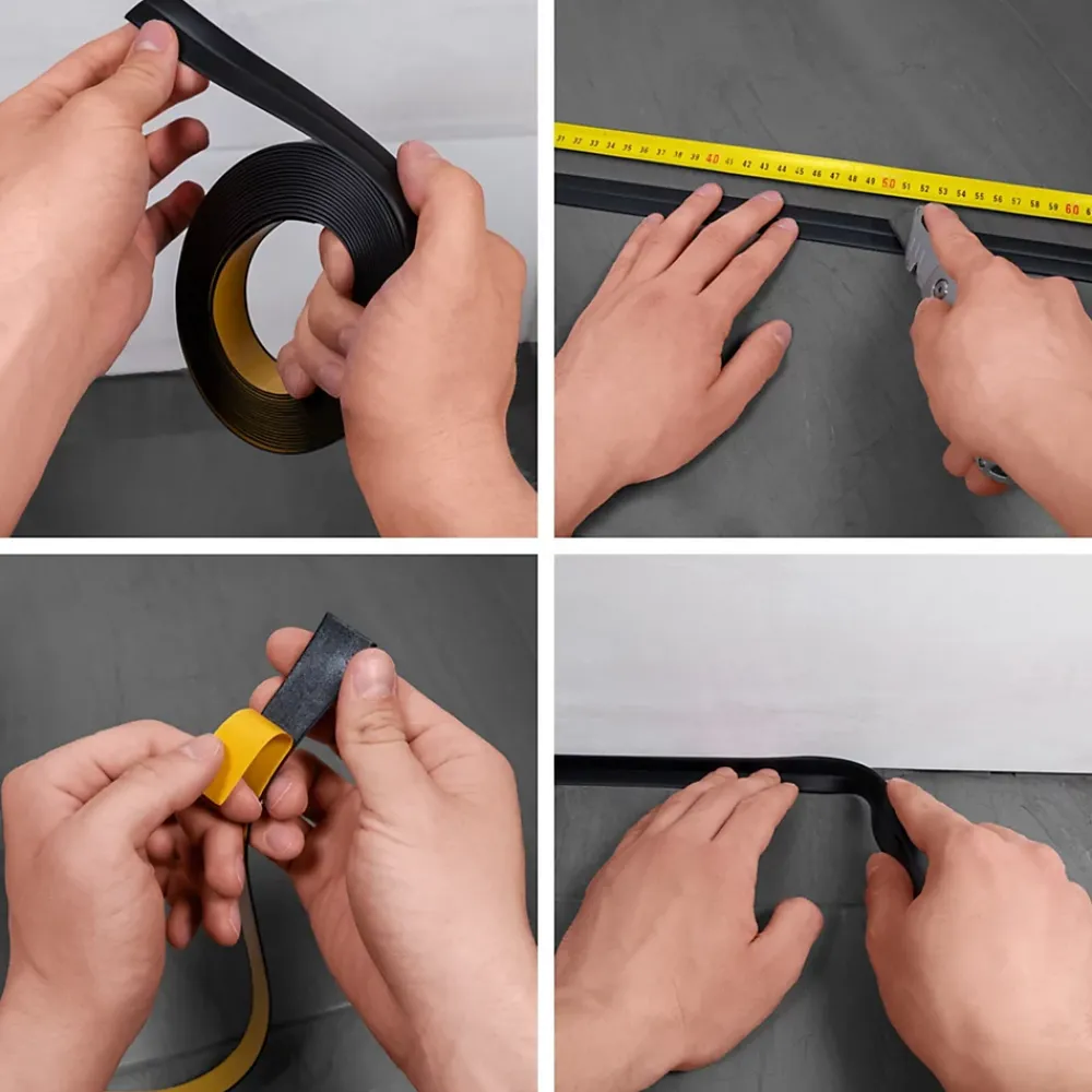 Quest Plinthe Pour Sol En Vinyle Et Pvc<Plinthe Souple Auto-Adhésive en PVC 30x30mm, 15m, Bande Élastique pour Finitions et Étanchéité des Jonctions, crème