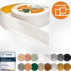 Quest Plinthe Souple Auto-Adhésive en PVC 50x20mm, 5m, Bande Flexible, Facile à Installer, sur Toutes les Surfaces, blanc- Plinthe Pour Sol En Vinyle Et Pvc