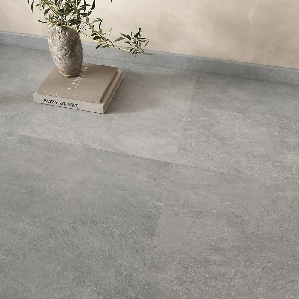 Plinthes carrelage Mitha gris clair l.7 x L.60 cm- Plinthe Pour Carrelage Sol
