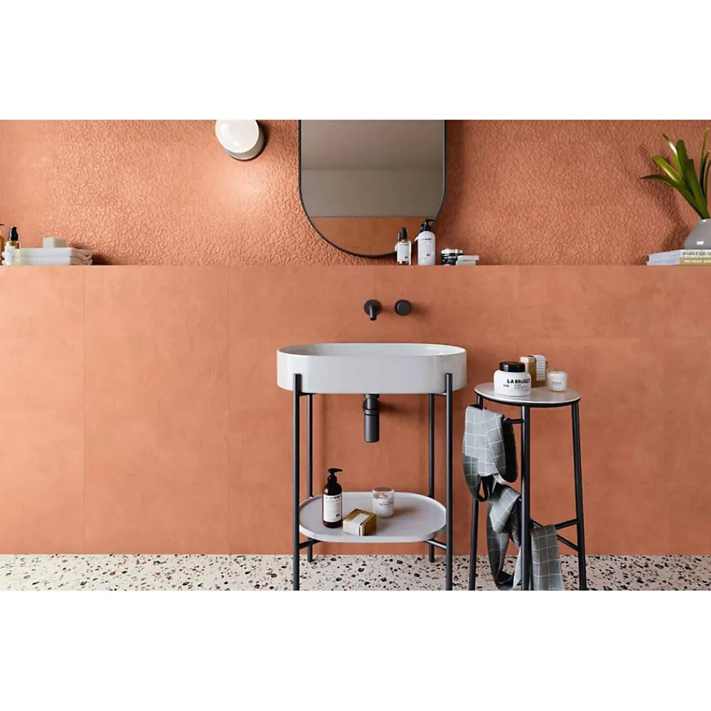Gioia Materia Carrelage Sol Uni<Plinthes pour Carrelage grès cérame effet argile TERRA - Neve - Plinthe 120x10cm boîte de ml - Neve