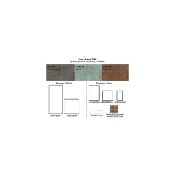 Gioia Materia Carrelage Sol Pour Wc|Carrelage Sol Uni<Plinthes pour Carrelage grès cérame effet métal ZINC - Gris Foncé, Anthracite - Plinthe 60x7.5 cm boîte de 0.54 ml - Gris Foncé,