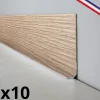 99Deco Plinthes PVC adhésives décoratives pour sol - Lot de 10 - 100x8 cm (10m) Beige - Effet Bois Chêne Brut- Plinthe Pour Sol En Vinyle Et Pvc