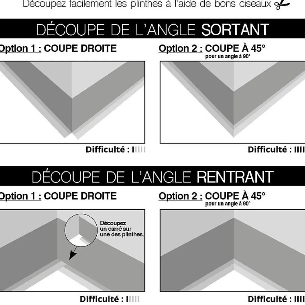 99Deco Plinthes PVC adhésives décoratives pour sol - Lot de 10 - 100x8 cm (10m) Beige - Effet Bois Chêne Brut- Plinthe Pour Sol En Vinyle Et Pvc