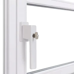 Acbat Poignée De Fenêtre<Poignée alu à clé blanc pour fenêtre L.115 mm