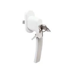Acbat Poignée alu à clé blanc pour fenêtre L.125mm- Poignée De Fenêtre