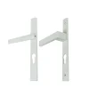 GoodHome Poignée alu blanc et clés pour porte fenêtre avec volet roulant pvc blanc- Poignée Pour Porte-Fenêtre
