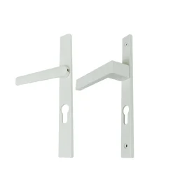GoodHome Poignée alu blanc et clés pour porte fenêtre avec volet roulant pvc blanc- Poignée Pour Porte-Fenêtre