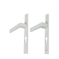 GoodHome Poignée Pour Porte-Fenêtre<Poignée alu carré cylindre blanc pour porte fenêtre pvc blanc