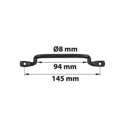 Accesoire Pour Volet<Poignée de contrevent de volet en acier couleur noir L.165 x P.15 x H.45 mm