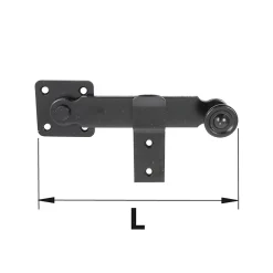 Afbat - Tb Industrie Sas Poignée de fléau avec support acier noir L.140 mm Afbat- Accesoire Pour Volet