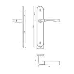 Colours Poignée De Porte<Poignée de porte 195 Hirel chrome vendue par 3 pièces