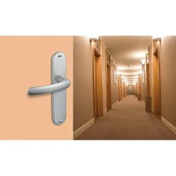 Vachette Poignée de porte intérieure - Budget - - Gris argent - Condamnation - 165 mm- Poignée De Porte