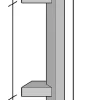 Hardwarexchange Poignée De Porte Extérieure<Poignée de tirage Carrée 30x30 mm - Entraxe500 - S90 - A75 - L650 mm - incliné 45 - INOX 304 satiné