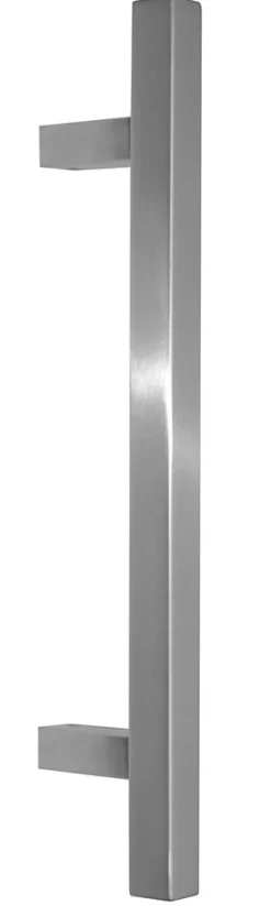 Hardwarexchange Poignée de tirage Carrée 30x30 mm - Entraxe500 - S85 A70 - L650 mm - incliné 60 - INOX 304 satiné- Poignée De Porte Extérieure