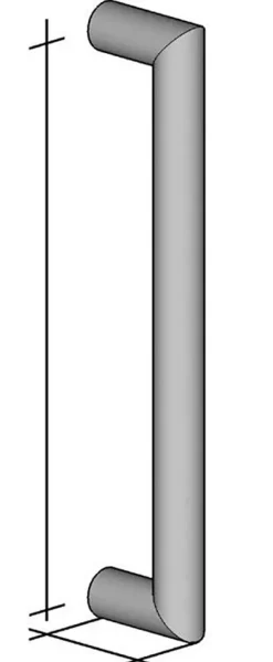 Hardwarexchange Poignée De Porte Extérieure<Poignée de tirage Diamètre 20 mm - Entraxe200 mm - INOX 304 satiné