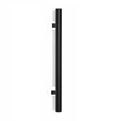 Hardwarexchange Poignée de tirage Diamètre 30 mm - v500 - S75 - L650 mm - INOX 304 Laqué RAL 9005 Noir Mat- Poignée De Porte Extérieure