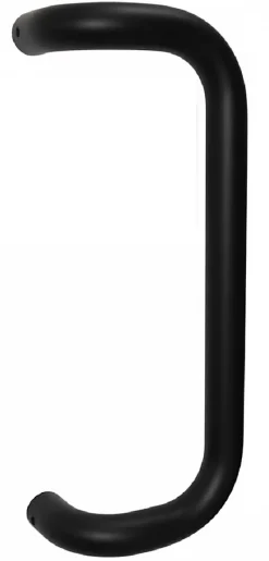 Hardwarexchange Poignée De Porte Extérieure<Poignée de tirage Diamètre 32 mm - Entraxe350 mm - INOX 304 Laqué RAL 9005 Noir Mat