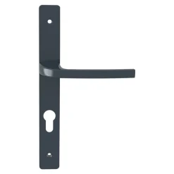 GoodHome Poignée porte pvc Servicio gris anthracite- Poignée De Porte Extérieure