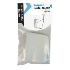 Acbat Poignée PVC blanc pour porte-balcon L.70mm- Poignée Pour Porte-Fenêtre