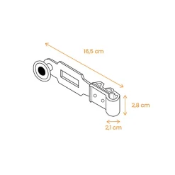 Tirard Poignée standard, Espanolette, Blanc, Aluminium et composite, pour Volet battant- Volet Battant