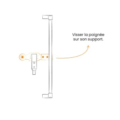 Tirard Poignée standard, Espanolette, Blanc, Aluminium et composite, pour Volet battant- Volet Battant