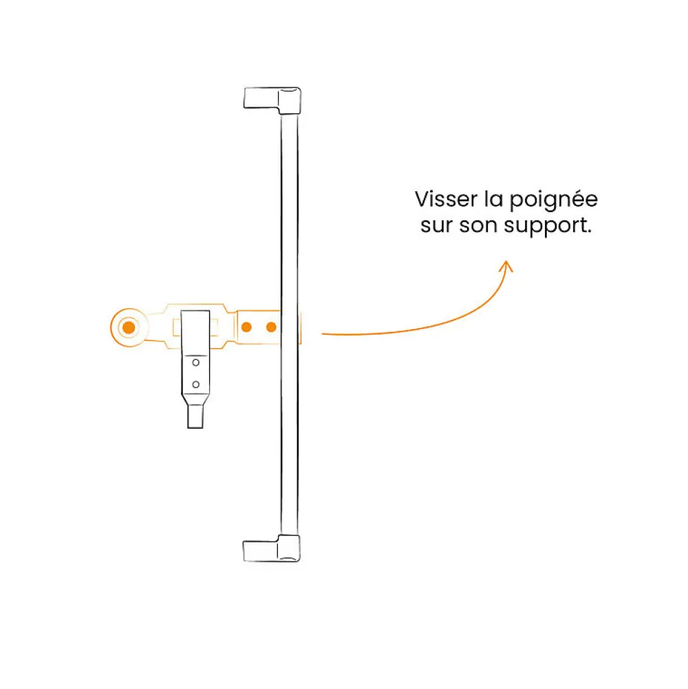 Tirard Poignée standard, Espanolette, Noir, Aluminium et composite, pour Volet battant- Volet Battant