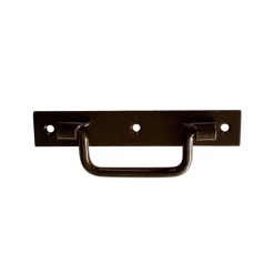 Afbat - Tb Industrie Sas Poignée sur platine Afbat acier noir l.120 mm- Accesoire Pour Volet