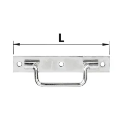Afbat - Tb Industrie Sas Poignée sur platine Afbat acier noir l.120 mm- Accesoire Pour Volet