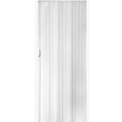 Tectake Porte Coulissante<Porte accordéon Profil à double paroi avec poignée coulissante 80 x 203 cm blanc